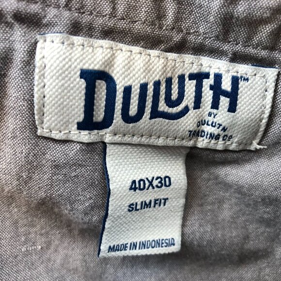 Duluth Mens Pants Size 40x30 Slim Fit Flex Ballroom Khaki Straight Casual Tan - Picture 3 of 16